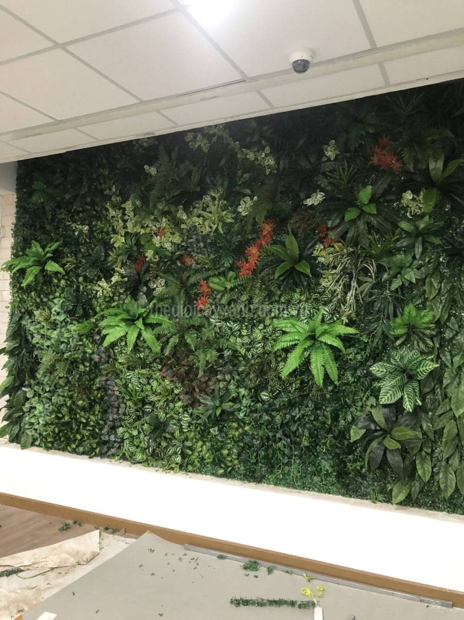 Mẩu tường cây giả đẹp cho văn phòng